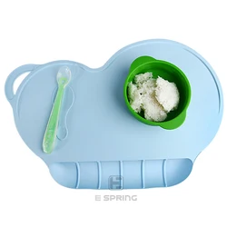 Catch Food and Prevent Messes Baby Bowl Set Silicone Large Feeding Mat for Kids Silicone Placemats Mats & Pads Accept Europe