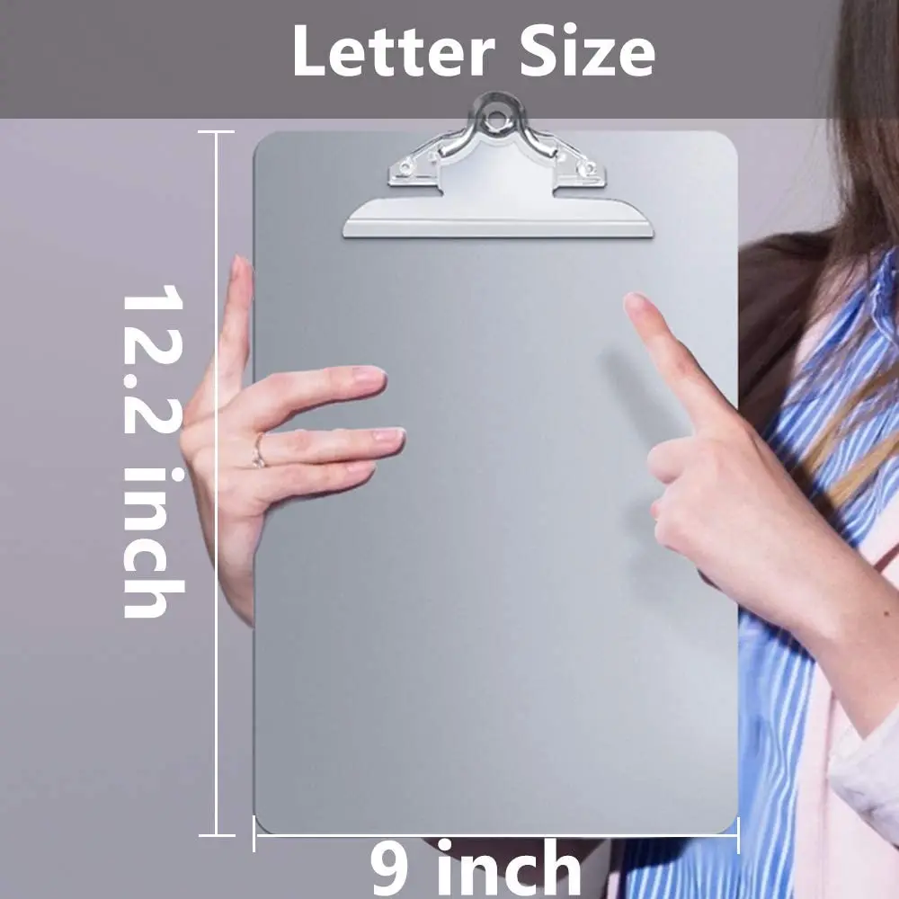 Customized A4 Paper Sheet Metal Foldable Nurse Clipboard with Storage