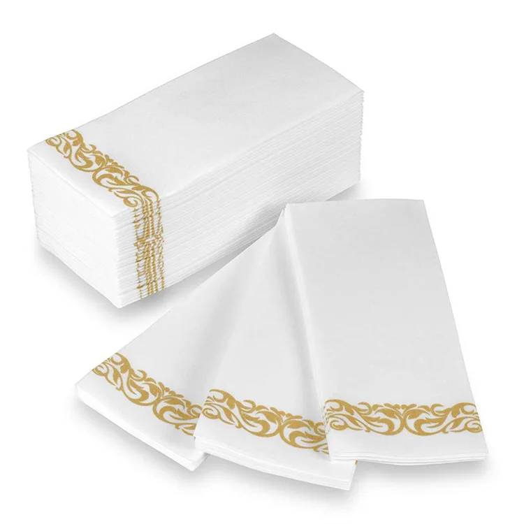high quality soft Weddings Party Disposable Paper Hand Towel custom table paper napkin