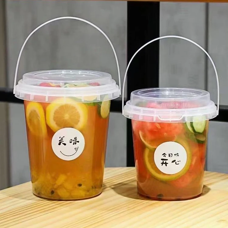 Big Capacity Unique Design Hot Sale 32oz Clear Cups Jelly Plastic Coffee Cup with Lid