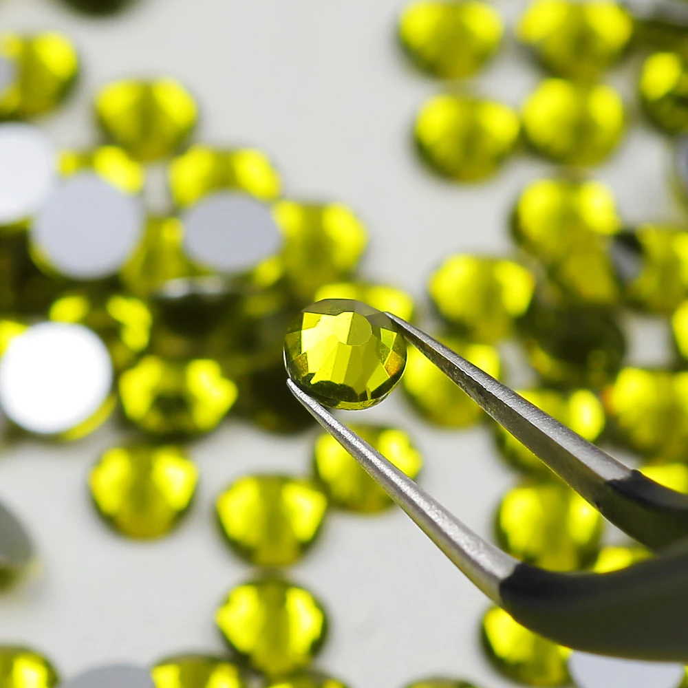 Hot SS20 Glass Olivine Flat Back Rhinestone Non Hot Fix Rhinestone Strass For Nail Art