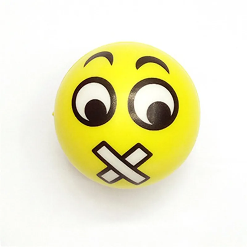 Relief Ball Creamy Round Shape Novelty Pu Soft Face Anti Stress Relief Ball