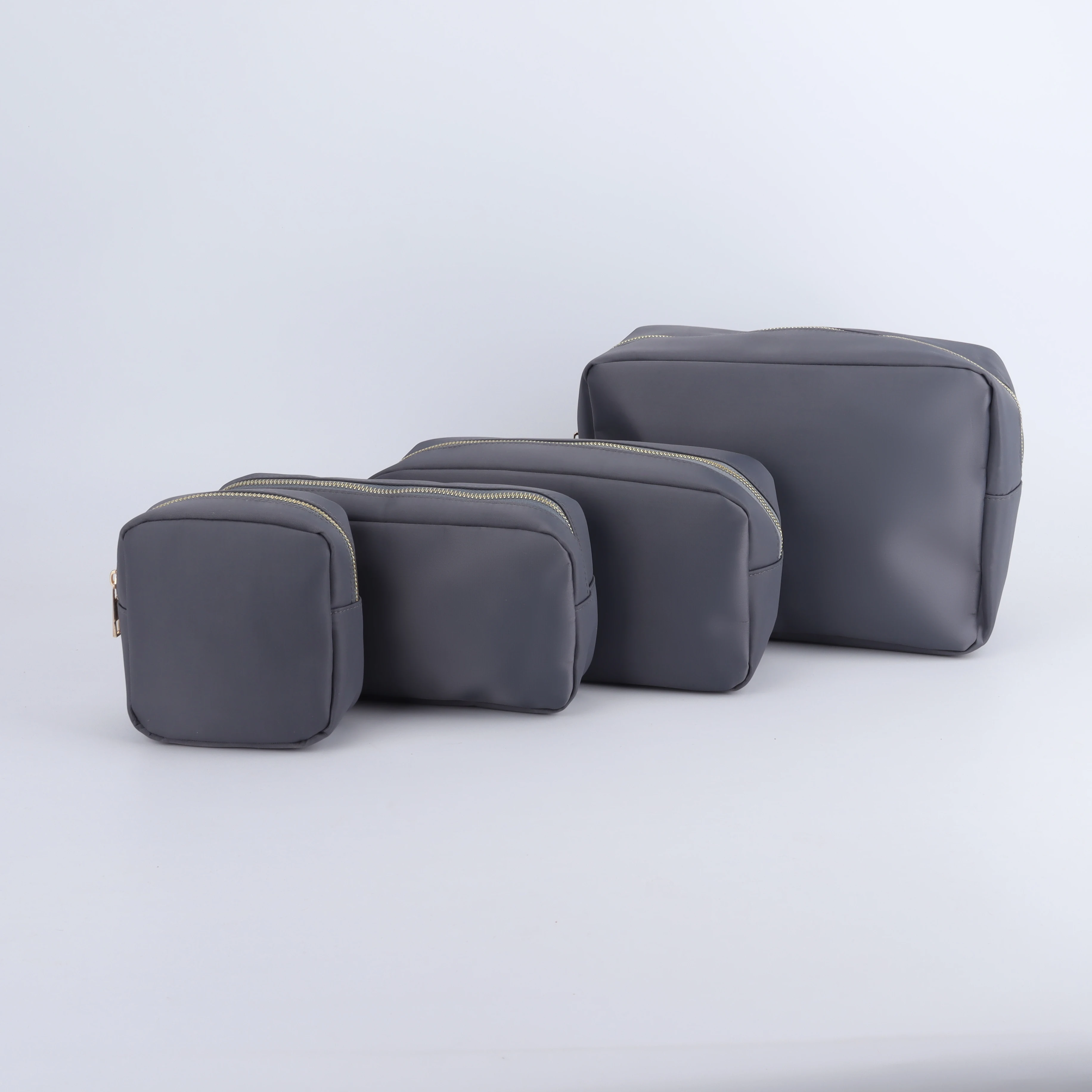 Large Capacity DIY Chenille Letter Patch Bright Candy Color Zipper Make up Pouch Waterproof Nylon Toiletry Travel Cosmetic Bag