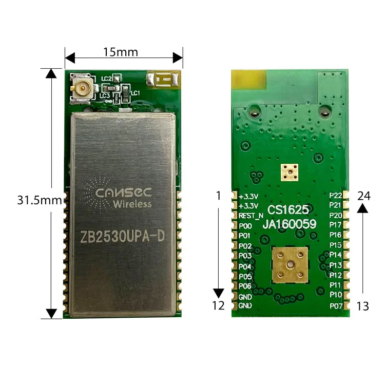 
Long Range Zigbee High Power Module 2.4GHz Cansec ZB2530UPA-D Ti CC2530 Wireless Pa Zigbee Module With Power Amplifier 