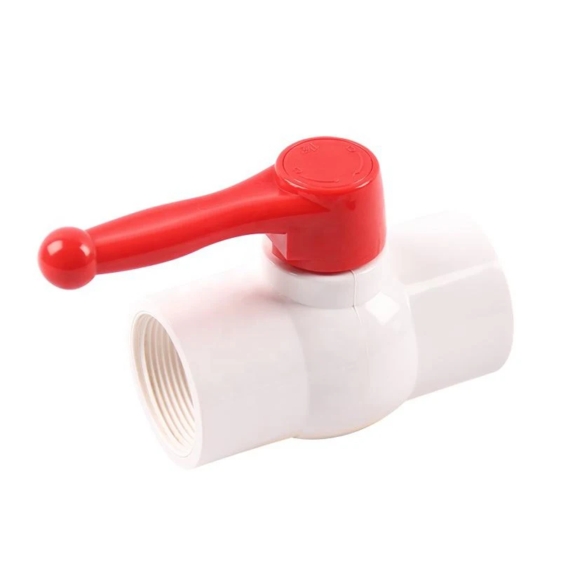 2 Way Straight Through Type Manual PVC Valve Long Handle UPVC Fixed Water Ball Valves Control valve