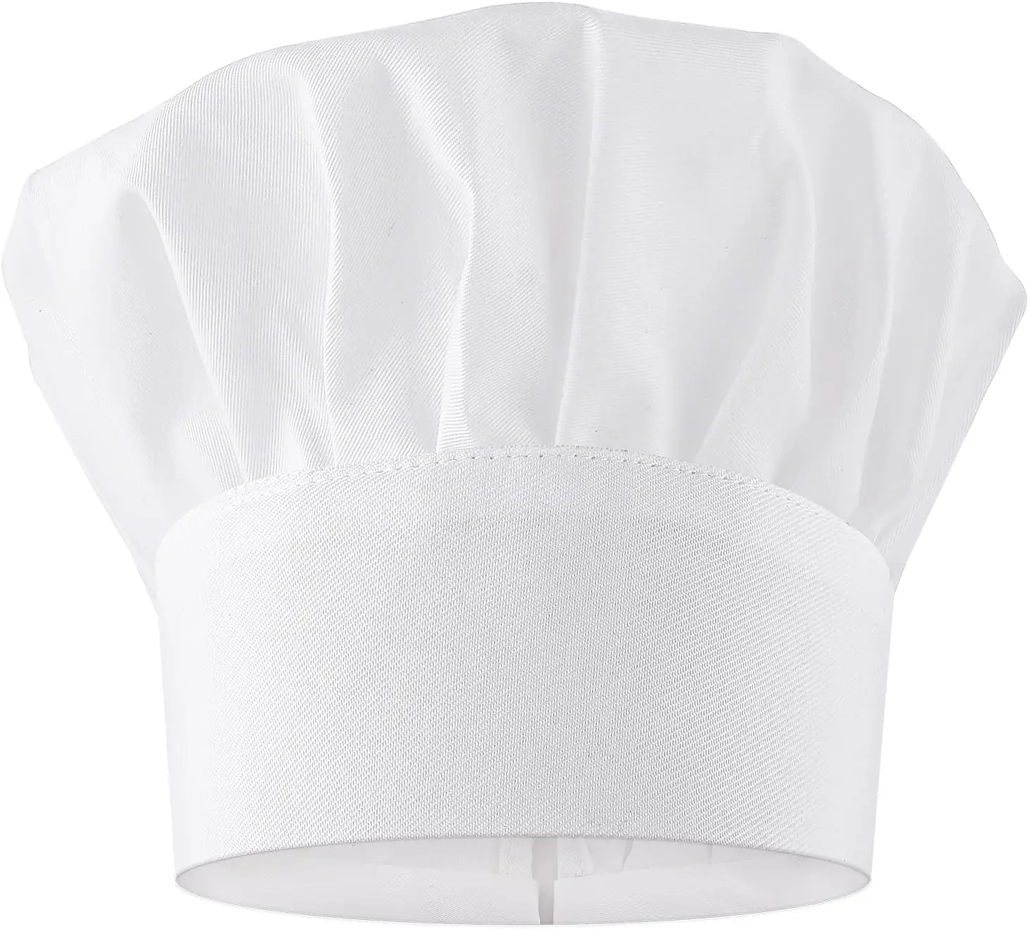 Hotel Kitchen Waiter Working Hat Pleated White Chef Hat Pastry Food Factory Mushroom Cloth Hat For Men And Women