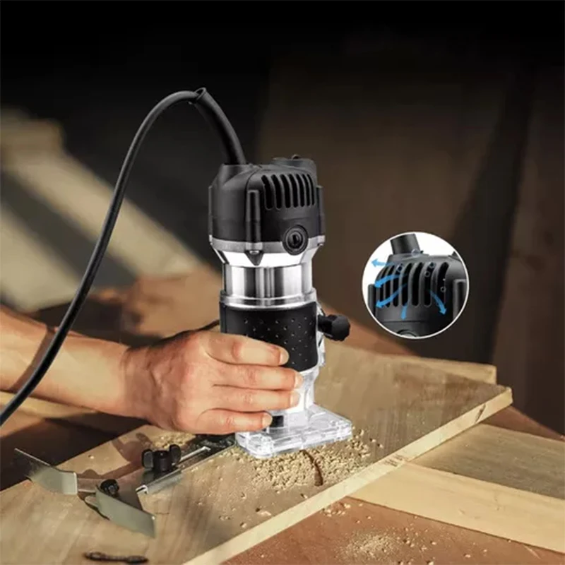 550W Small Multifunctional Cutter Milling Power Tools Wood-working Edge 550W Electric Wood Trimmer Palm Router Machine