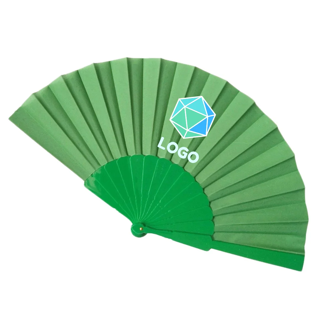 23cm Plastic Hand Craft Holding Foldable Length Spanish Fan Customized Clark Hand Fan for Promotion and Festival