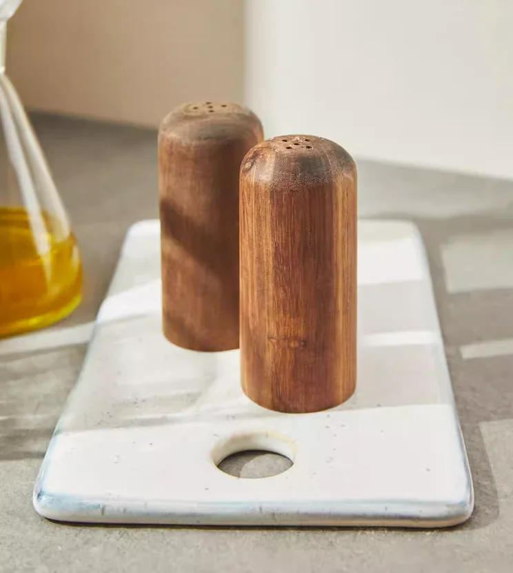 2023 Acacia wood Salt & Pepper Shakers set