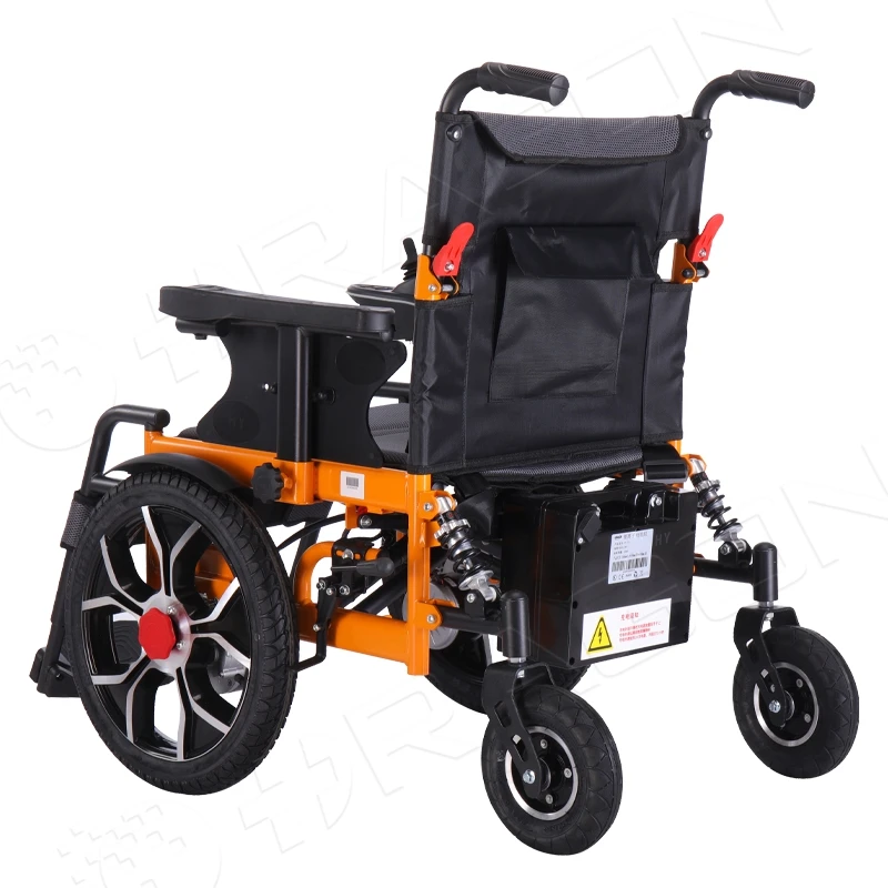 Factory All Terrain Off Road Electric Wheelchair Oxford Cloth Portable Electric Carbon Steel Wheelchair