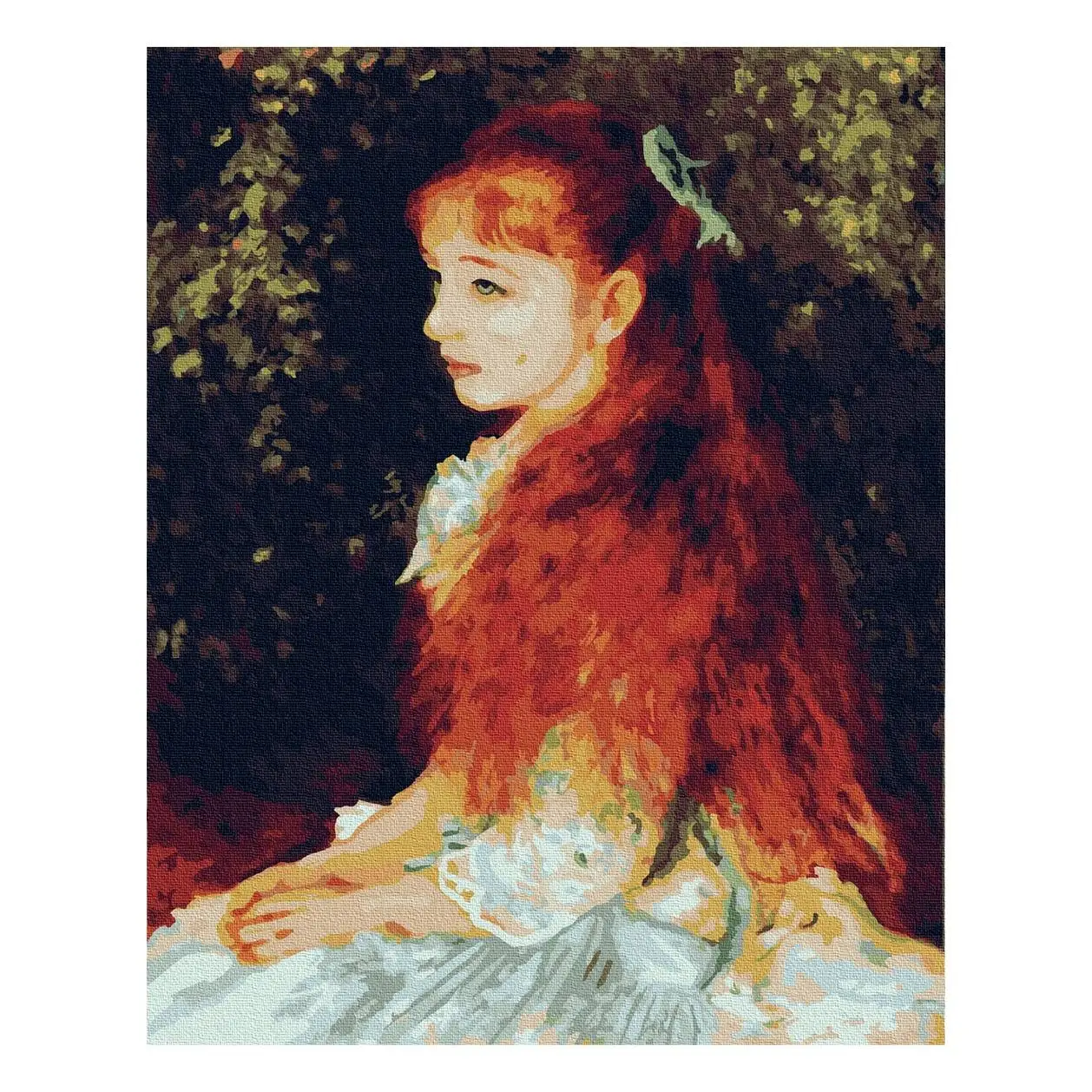 paint boy GX3262 French long-haired girl oil painting DIY adult Classical painting by numbers 40*50 figure decorative painting