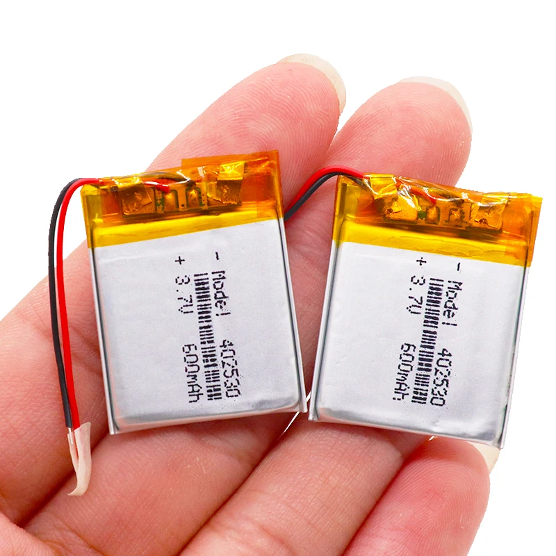 Пользовательский 402530 300 мАч 600 мАч 3,7 в литий-полимерный аккумулятор, литий-ионные аккумуляторы, перезаряжаемые батареи, литий-полимерные батареи