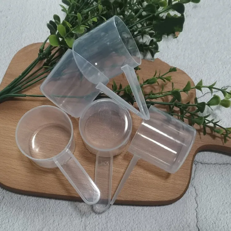 Clear Plastic Measuring Spoon scoop for Powder Granules Pet Food Scoop 35g 70ml 70cc short handle