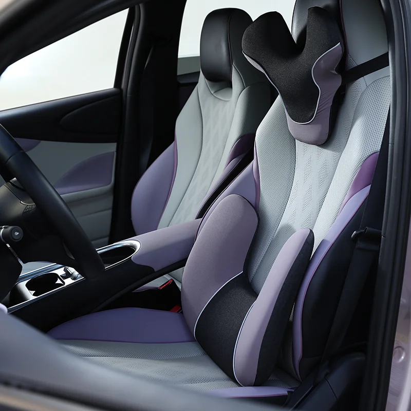 Car Accessories Memory Foam Lumbar Support Headrest Pillow Honeycomb Enhanced Cooling Gel Seat Cushions For Long Sitting