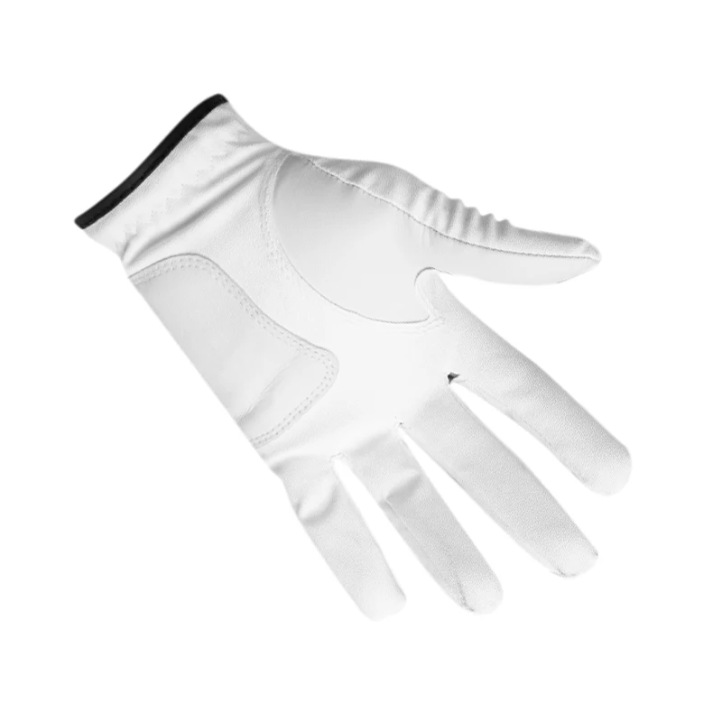 custom logo ladies golf gloves cabretta leather left hand packaging uv coating ring cut out