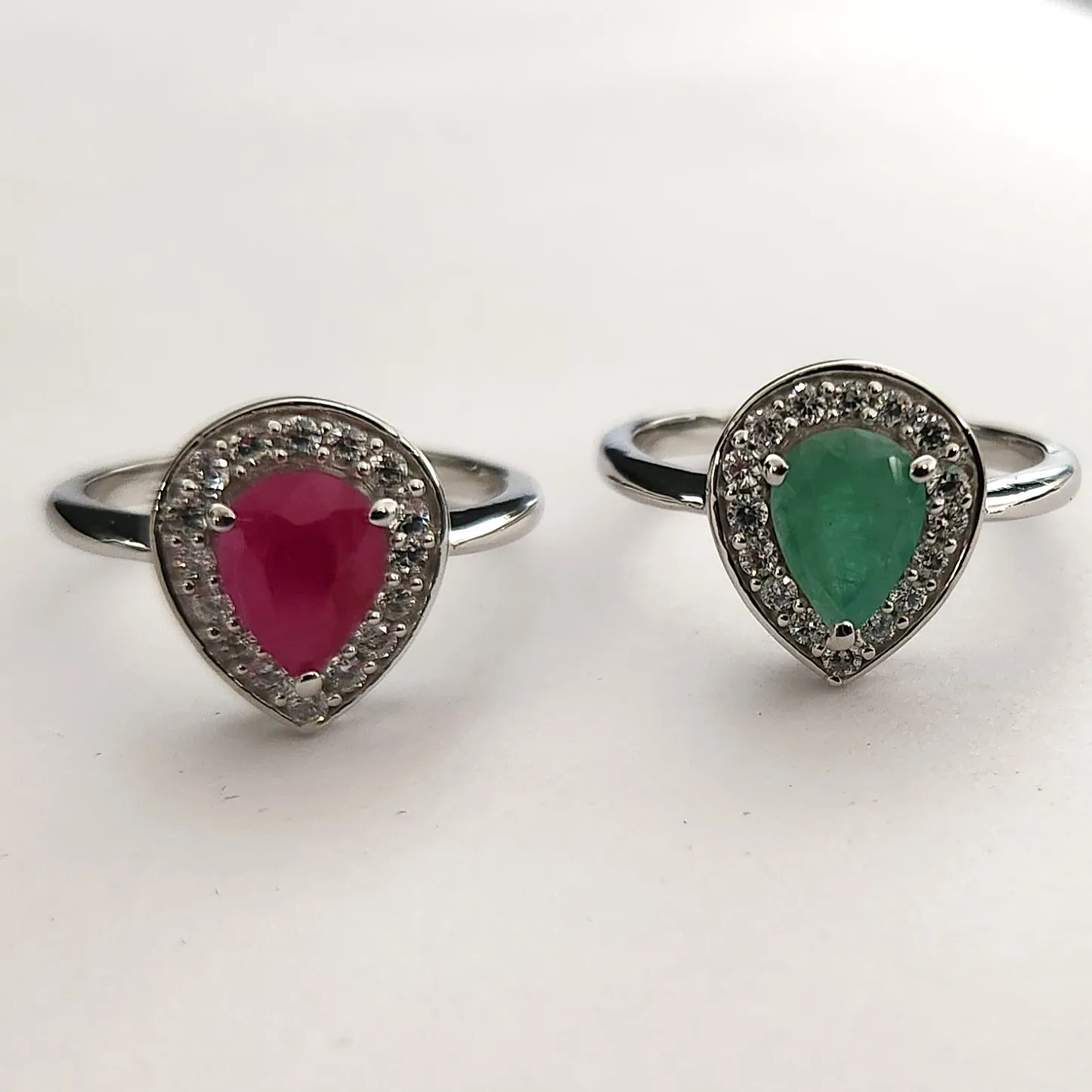 High-End Classic Pear Shape 925 Sterling Silver Gemstone Ring Best Design Daily Wear Fine Jewelry Featuring Moissanite Made USA