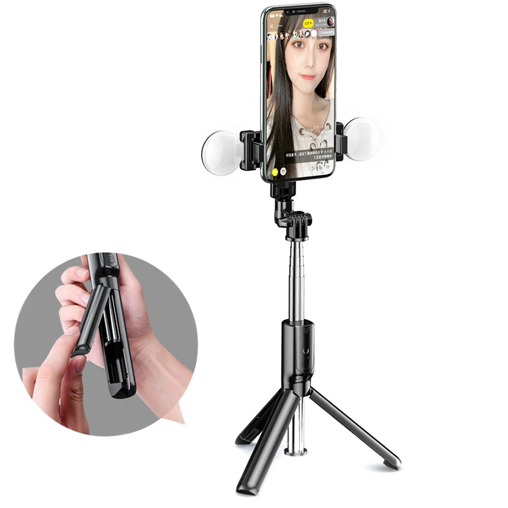 2021 Новая Обновленная Bt селфи-Палка с дистанционным управлением и мини-штативом