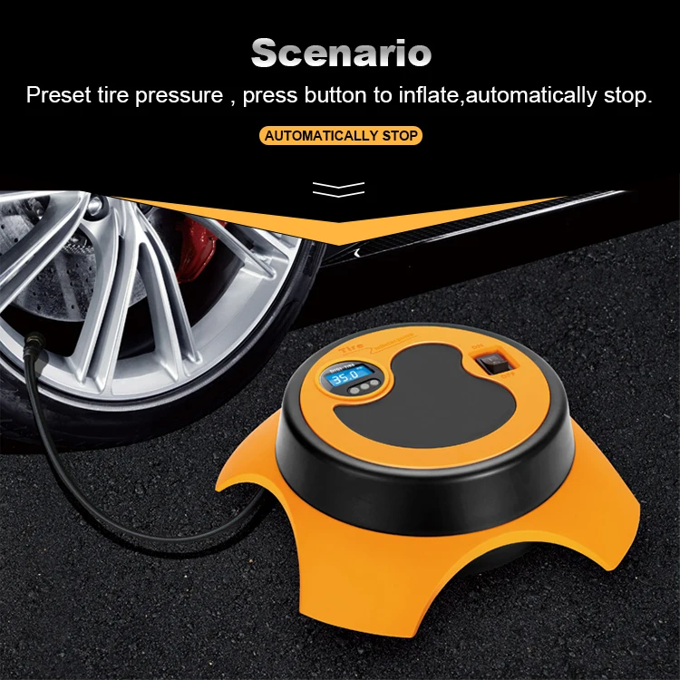 
Smart Portable Digital Tire Pressure Detection Electric Inflator Pump 