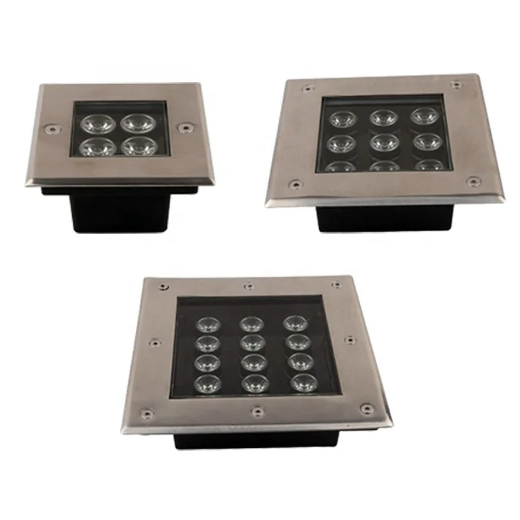 LED square underground lamp rainproof outdoor buried spotlight  4W 6W 9W 12W
