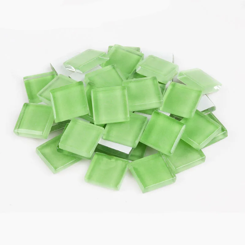 Crystal Mosaic Tiles Squares Stained Glass for Crafts Supplies DIY Picture Frames Handmade Jewelry Coasters Art Decoration