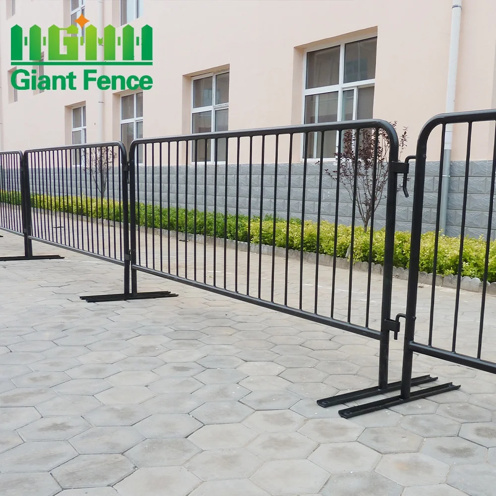 Portable 2m  Steel Security Fence Temporary Low Crowd Control Barricade for Concerts & Events Wire Construction