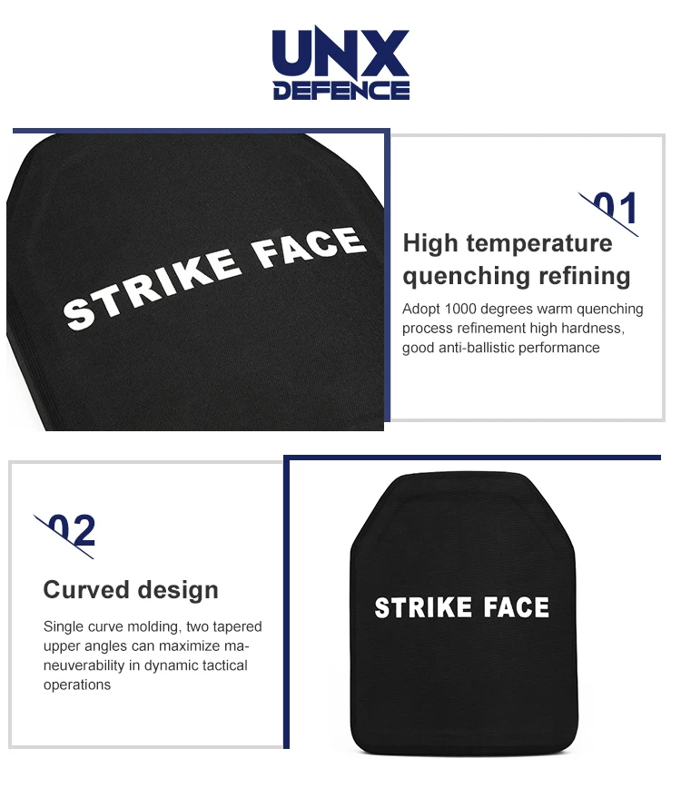 Hard Body Armor Single/Multi Curve Radian Uhmwpe Material Silicon Carbide Ceramic Nij Iv Plate