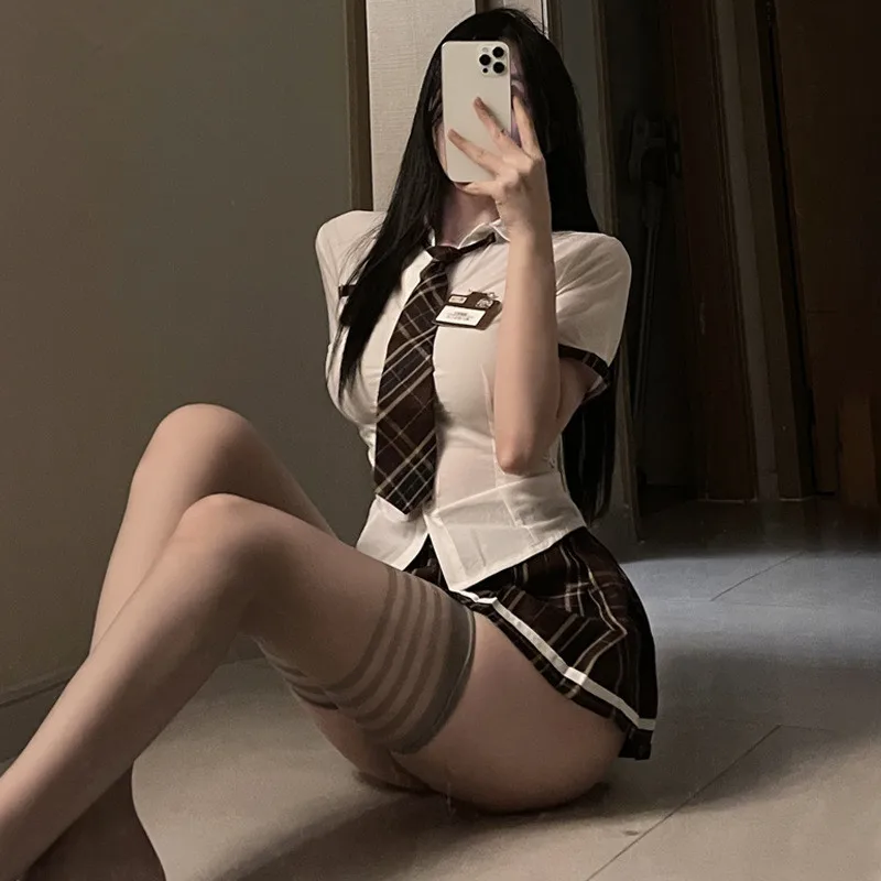 Cosplay Black Blue Sexy Outfit Costume Suit Underwear Uniform for Adult Women Fancy JK Skirt Uniform Costumes