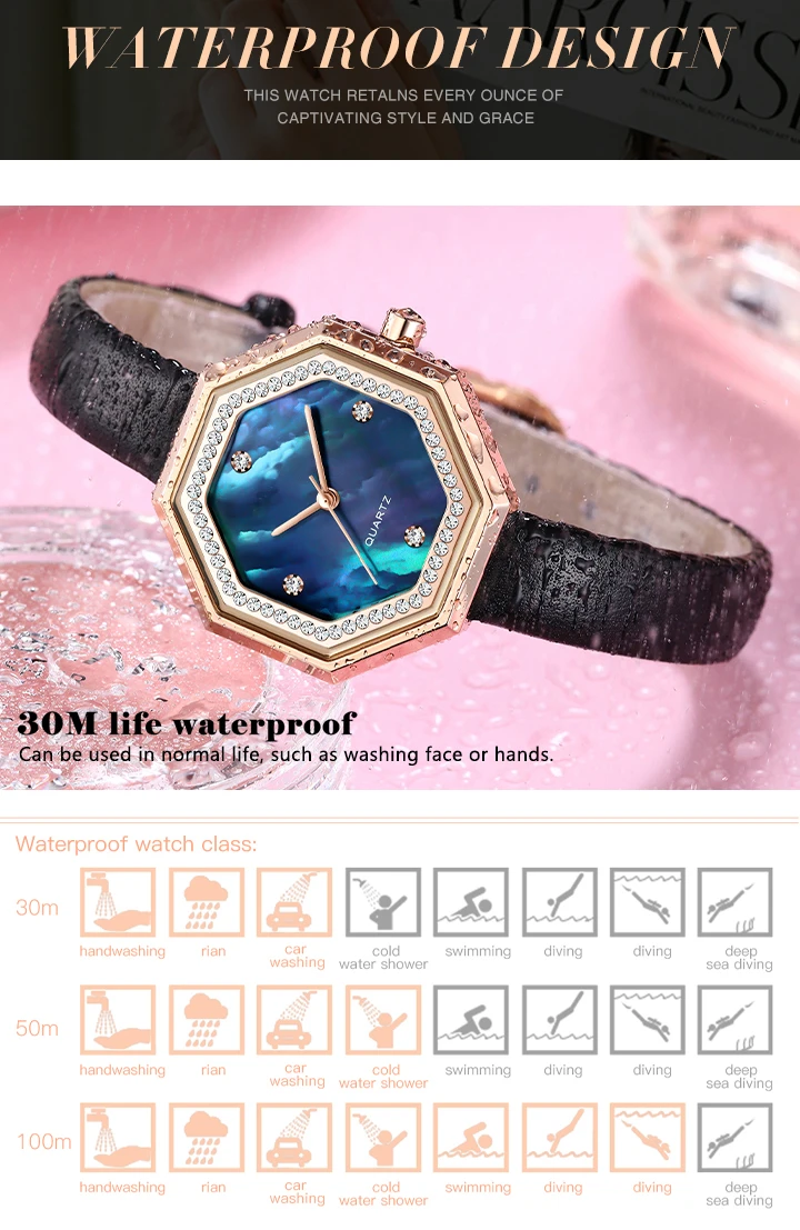Women's Luxury Brand New Design Fancy Ladies Leather Wrist Watches