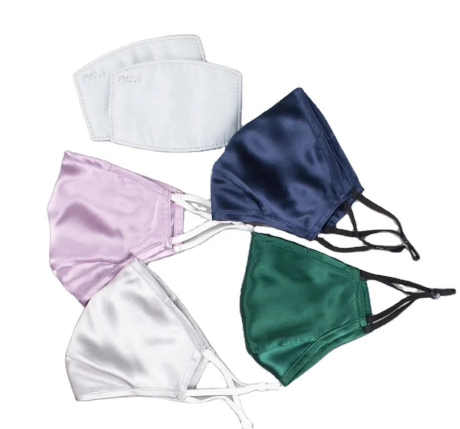 Высококачественная шелковая вставка 19 m, Защита лица, 100% шелк тутового шелкопряда с регулируемой петлей