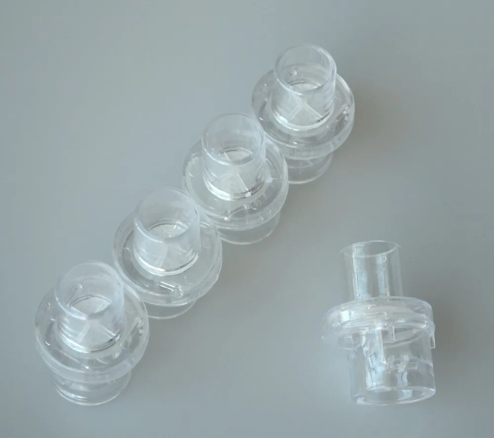 Pocket CPR Oxygen Inlet Accessories Mouthpiece For CPR Resuscitator Mask mouthpiece for CPR One-way Valve AED traini Transparent