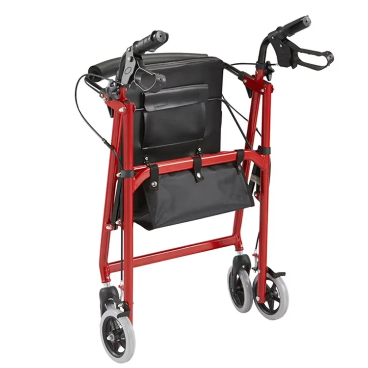 Wholesale Price Lightweight Folding Aluminium Rollator Walker Adult Patient Rollator Walkers
