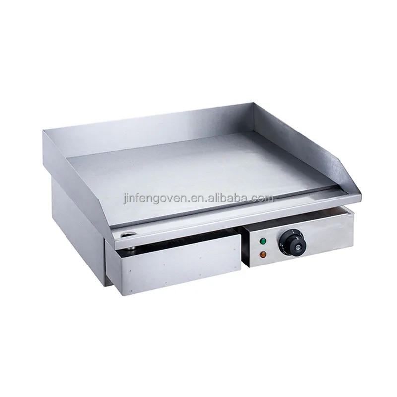 Полуплоская рифленая электрическая машина для бургеров Grace Kitchen из нержавеющей стали
