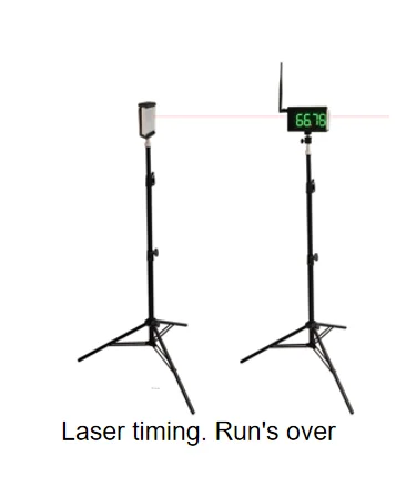 YZ Professional Digital Multiple Lanes Race Timer Electronic Laser Timer for Track And Field Running Sports Event Timing