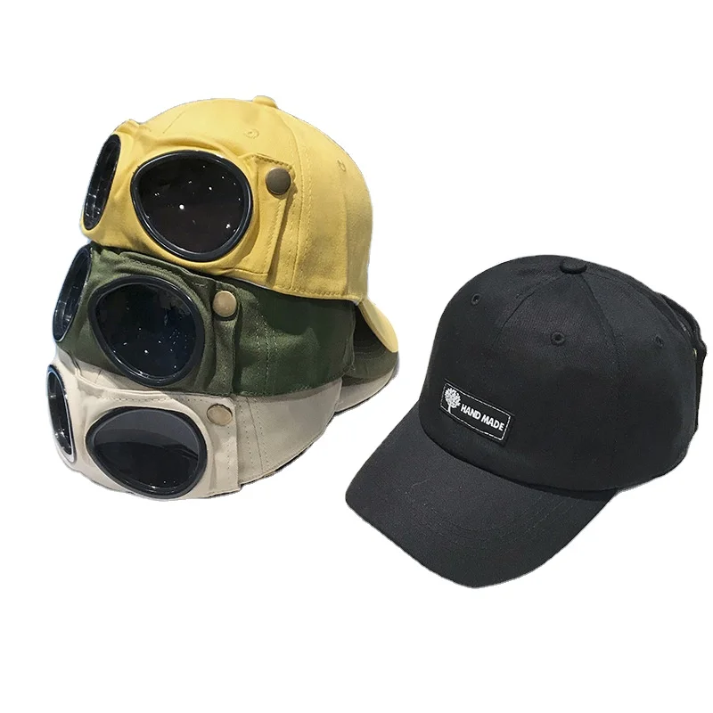 New stylish sunglasses baseball cap personality brand cool unisex aviator sunglasses hat with sunglasses baseball cap