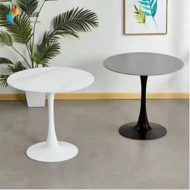 Customized Color Nordic Style Light Luxury Home Furniture Round tabletop Dining Table Cafe Table