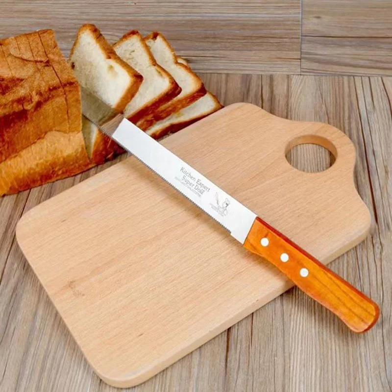 Factory 10/12/14 Inch Bread Knife Stainless Steel Serrated Baking Cake Knife