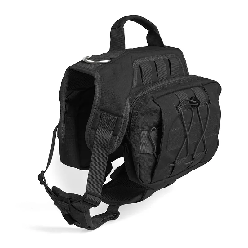 Molle System Tactical Dog Harness Vest Safety Easy Control K9 Dog Backpack Training Harnesses for Large Medium Sized