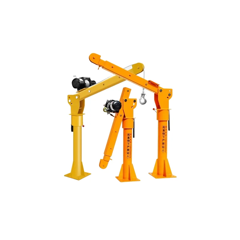 Mini truck Crane Electric Winch 12v 24v 220v 110v Pickup truck Mounted Lifting Crane jib crane For Sale
