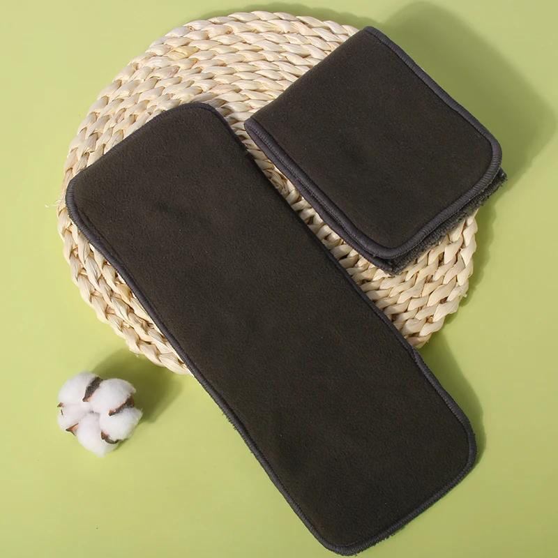 Babyshow 5 layers charcoal bamboo inserts ready to ship reusable diaper inserts for night time