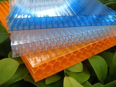 
2019 hot sale 14mm/16mm/18mm polycarbonate/plastic honeycomb sheet for greenhouse building 