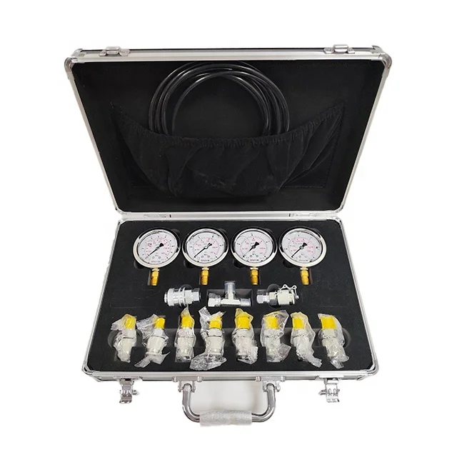 High Quality Excavator pressure gauge for construction works Digital hydraulic pressure gauges set hydraulic pressure test kit