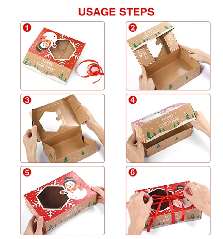 Custom logo Pack Color Printing Luxury Clothing Candy Socks Professional Merry Christmas Gift Box Packaging