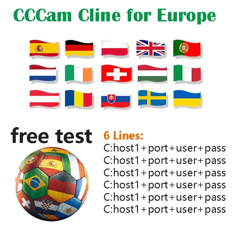Best CCCam Cline for Europe Spain Germany Poland Portugal UK Astra Satellite TV 6 lines Oscam Cccam
