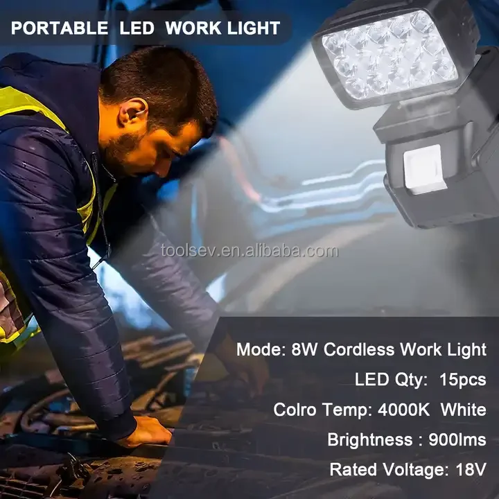 Milwaukee m18 30W 3500LM Portable LED Work Light 18V USB Type-C Charging Port Rechargeable 30W 3500LM LED Lamp for Workshop Use
