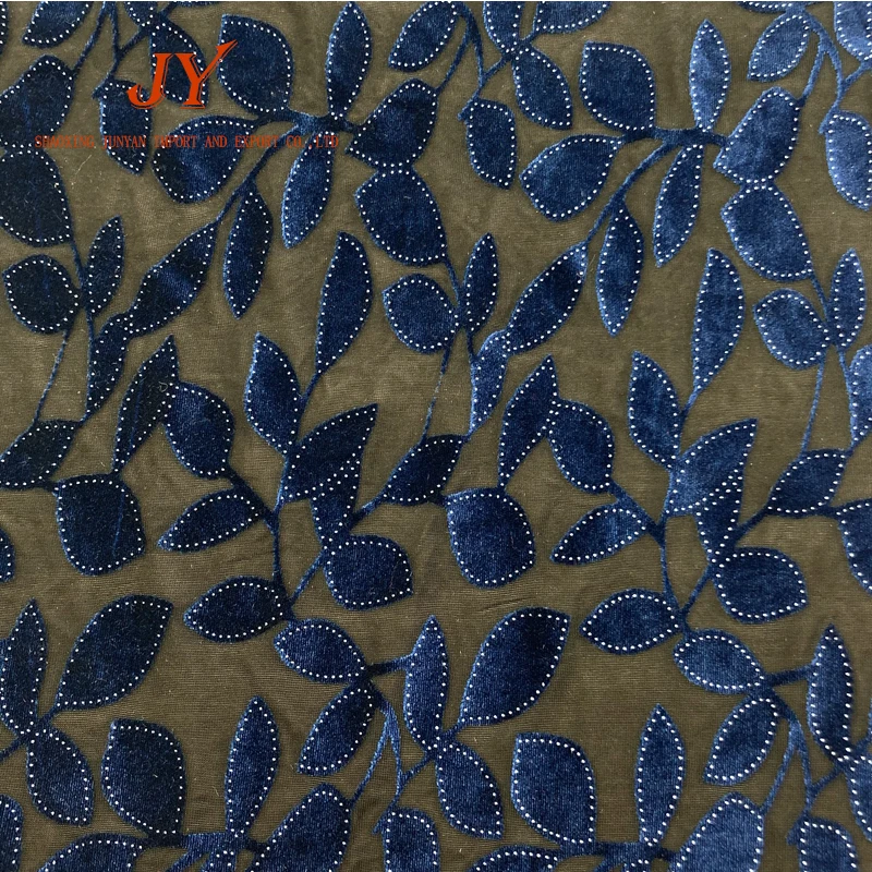 
A0566 NEW Arrival Ready To Ship Dress Fabric Velvet Burnout Silk Velvet Fabric 