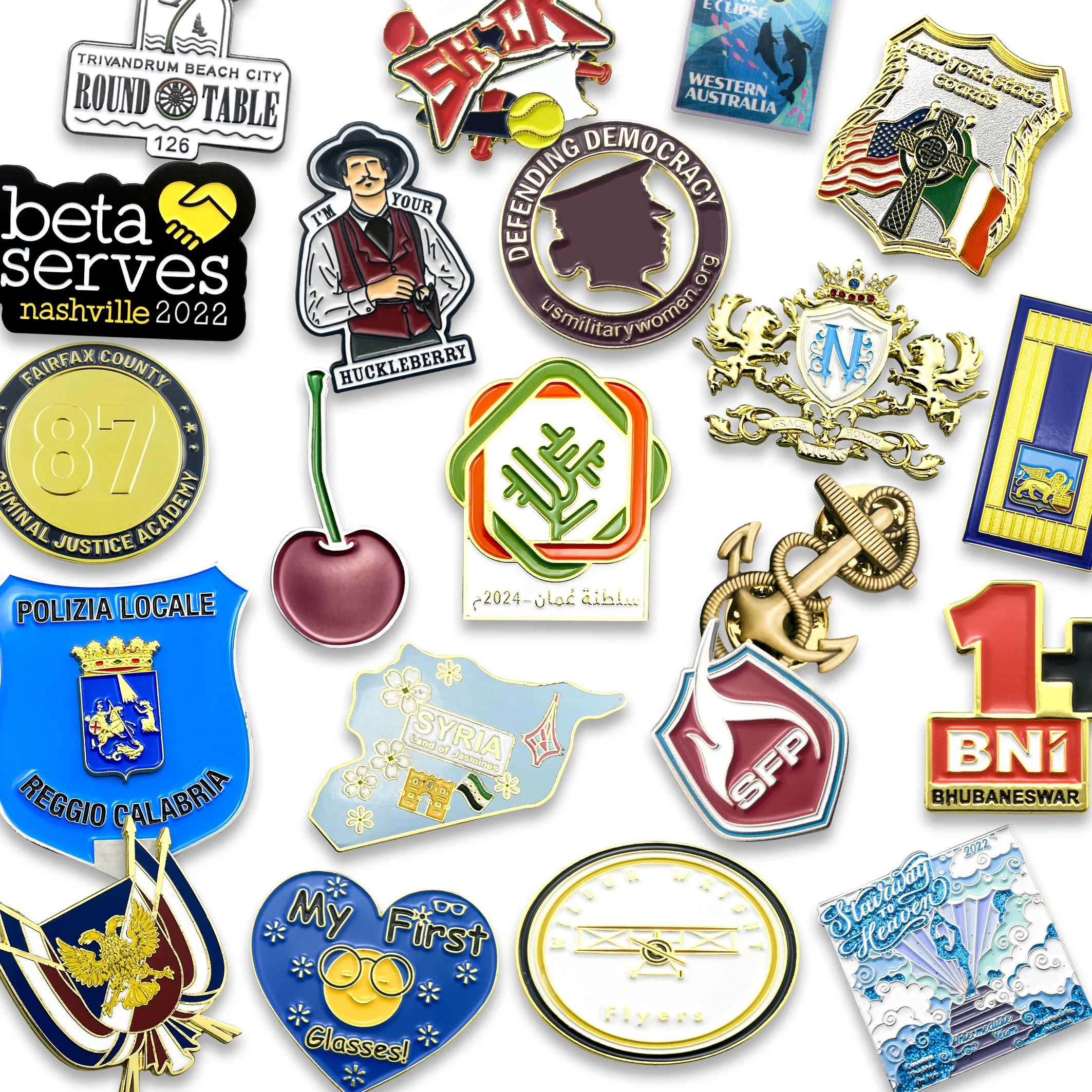 Customized Enamel Lapel Pin  Metal Craft Badge Souvenirs Custom Logo Soft Hard Enamel Pins