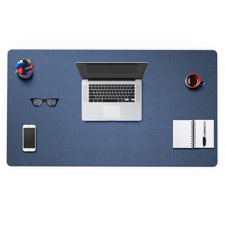 Dual-Sided Multifunctional Desk Pad Waterproof Desk Blotter Protector PU Leather Desk Mat Mouse Pad