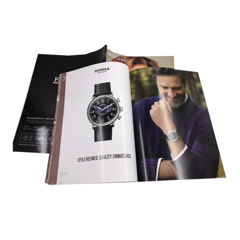 Custom printing brochures profession manufacturer daily magazine cheap fast delivery catalogue book