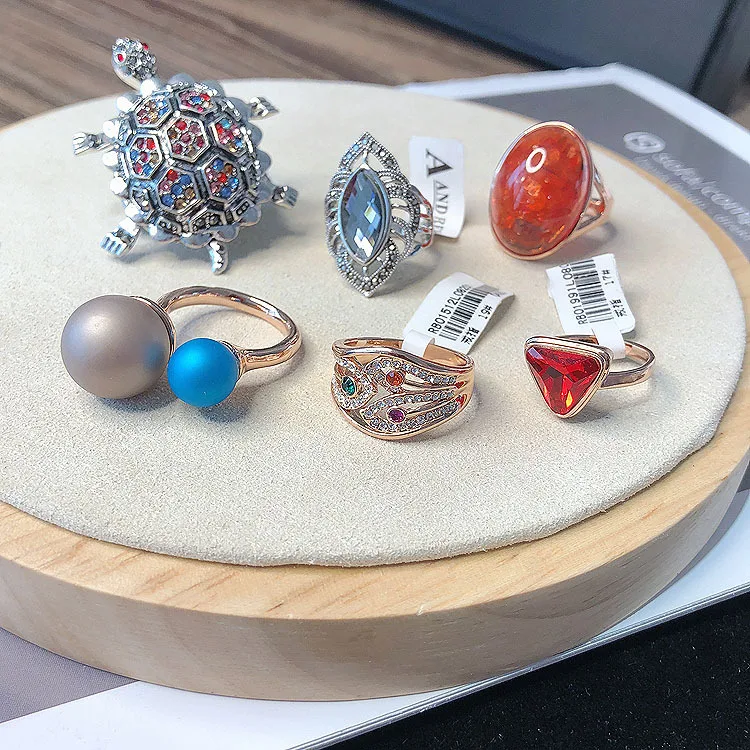 Hot Sale Saudi Arabia Ring Luxury Zircon Jewelry Alloy Ring