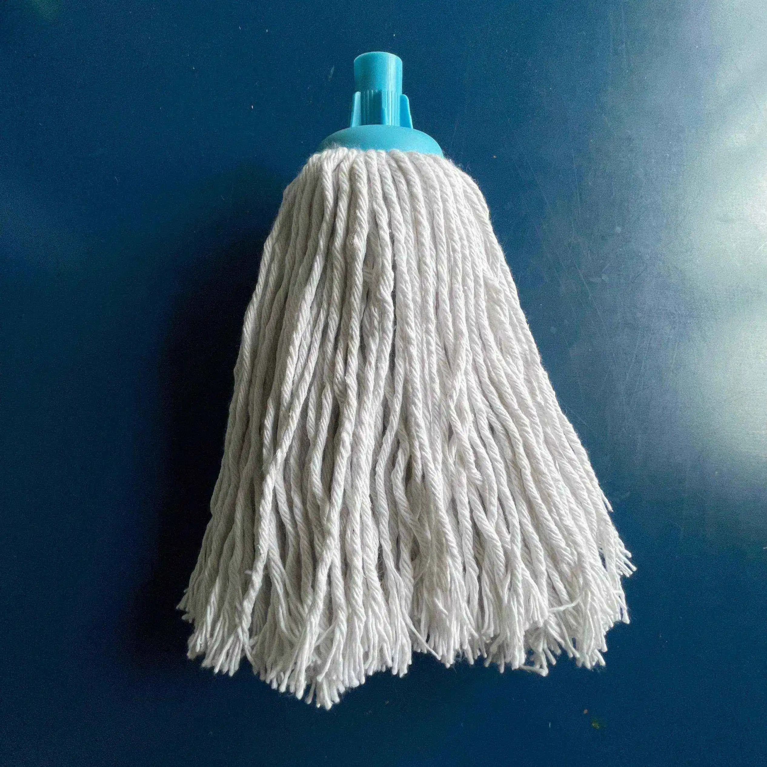 China Factory Making Machine Mop With Wood Mop Stick Round Cotton Mop With Wooden Handle